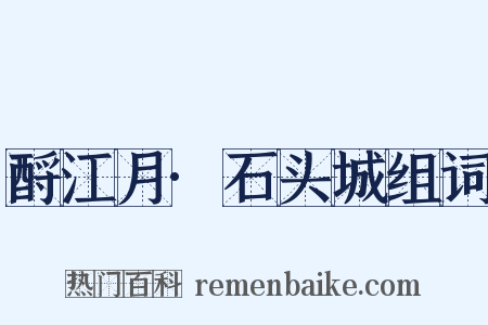 酹江月·石头城组词是什么意思的图片